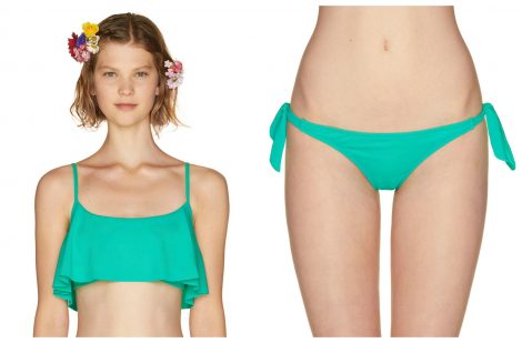 Benetton costume da bagno con reggiseno balza estate 2018