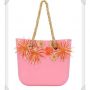Nuova Borsa O Bag Estate 2018 con i fiori in Rafia