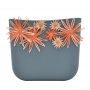 Nuova scocca borsa O Bag estate 2018 con fiori in rafia colore Atlantic