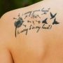 Immagine tatuaggio soffione con scritte