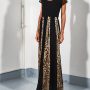 Abito lungo con inserti gonna leopardata prezzo 119 euro