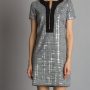 Abito maniche corte Rinascimento fantasia pied de poule inverno 2018 2019 prezzo 89 euro