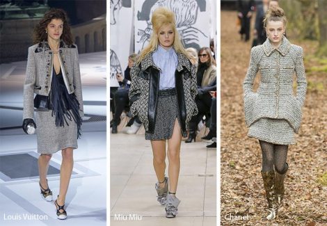 Capi abbigliamento in tweed moda inverno 2018 2019