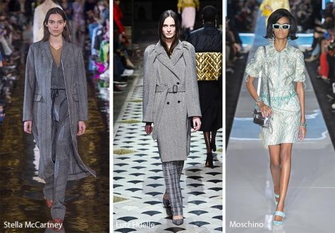 Fantasia a spina di pesce moda abbigliamento autunno inverno 2018 2019