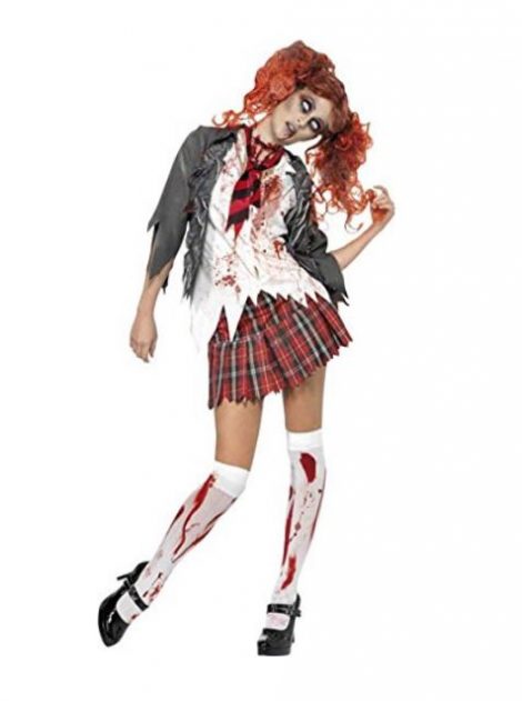 Costume Halloween ragazza scolaretta Zombie 470x631 - Costumi Halloween Economici Donna 2018
