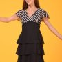Abito elegante con gonna a balze Nuna Lie inverno 2018 2019