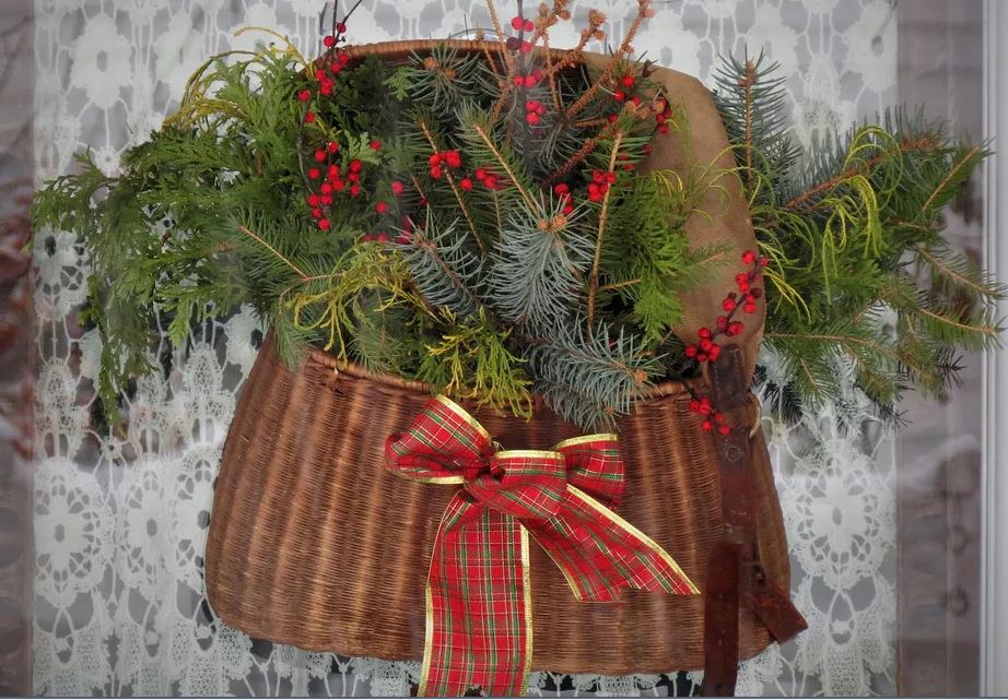 Addobbi Natalizi Rustici.Ghirlanda Natalizia Stile Rustico