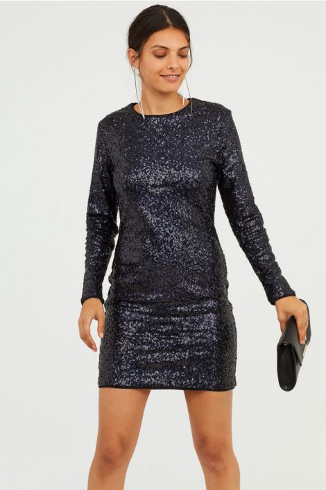 Abito full paillettes HM capodanno 2019 470x706 - H&#038;M Abiti economici Natale e Capodanno 2018 2019