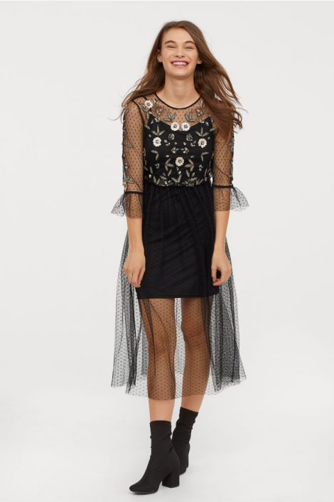 Abito per Natale 2018 e Capodanno 2019 HM in tulle 470x706 - H&#038;M Abiti economici Natale e Capodanno 2018 2019