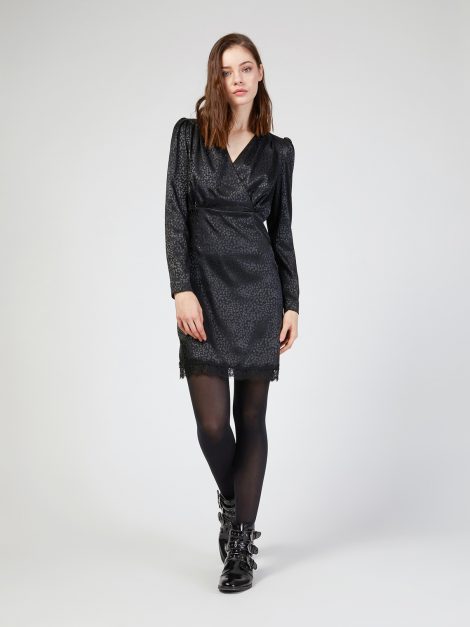 Motivi vestito nero animalier da sera 470x627 - MOTIVI Abiti Natale e Capodanno 2018 2019