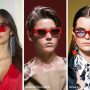 Occhiali da sole con montatura rossa moda primavera estate 2019