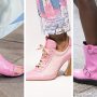 Tendenza moda scarpe e sandali colore rosa