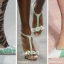 Tendenza moda scarpe e sandali colore verde menta