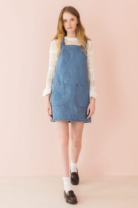 Abito salopette in denim chiaro Lazzari primavera estate 2019 prezzo 120 euro 470x705 - Lazzari Abiti primavera estate 2019
