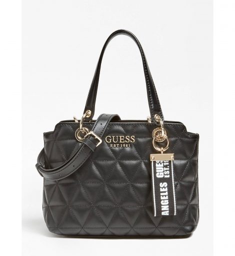 Borsa a mano con tracolla Guess modello Laiken nera inverno 2019 2020 prezzo 135 euro 470x511 - Nuove Borse GUESS inverno 2019 2020