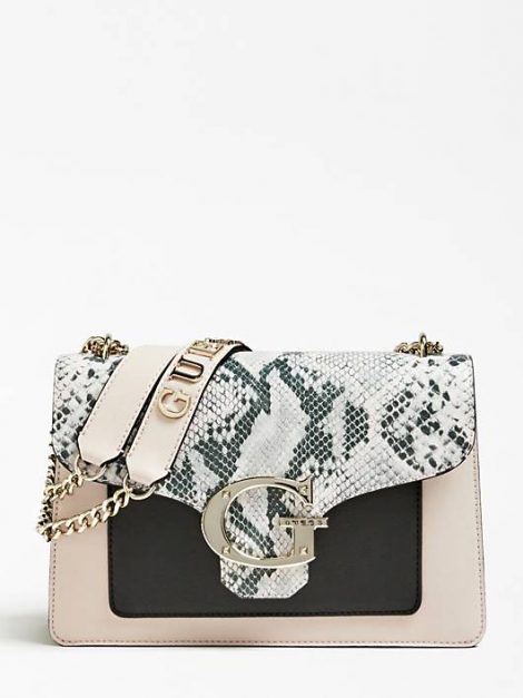 Borsa a tracolla con patta pitonata Guess modello Camila inverno 2019 2020 prezzo 139 euro 470x627 - Nuove Borse GUESS inverno 2019 2020