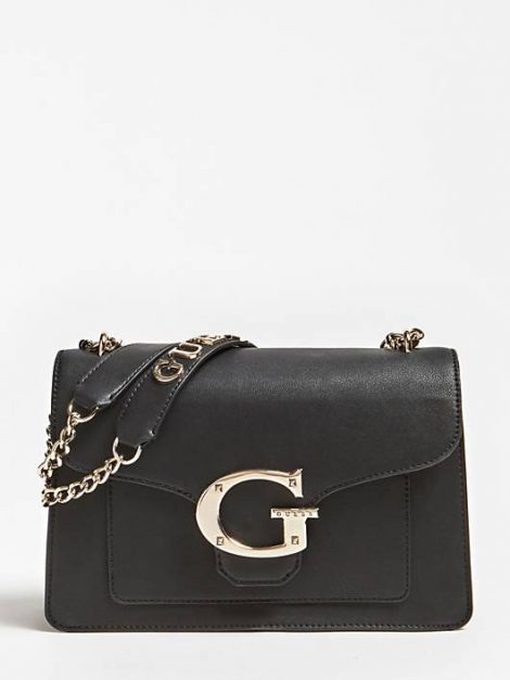 Borsa a tracolla nera con patta Guess modello Camila inverno 2019 2020 prezzo 139 euro 470x627 - Nuove Borse GUESS inverno 2019 2020
