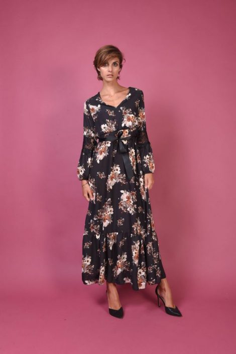 Abito lungo Nuna Lie collezione inverno 2019 2020 470x705 - Nuna Lie Abiti eleganti da sera e da cerimonia Inverno 2020