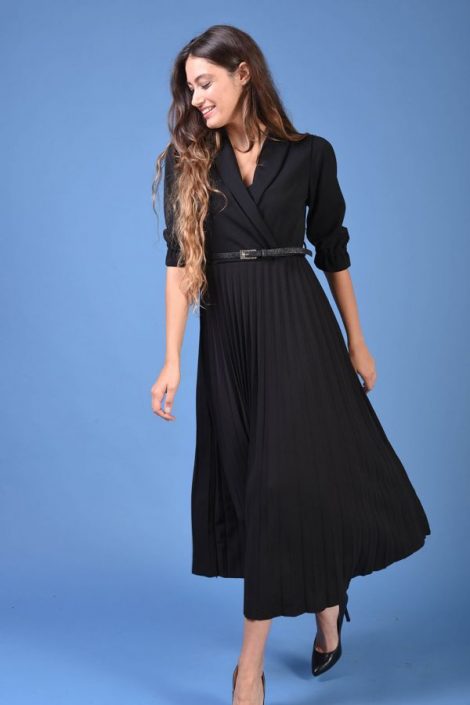 Abito lungo nero Nuna Lie inverno 2020 470x705 - Nuna Lie Abiti eleganti da sera e da cerimonia Inverno 2020