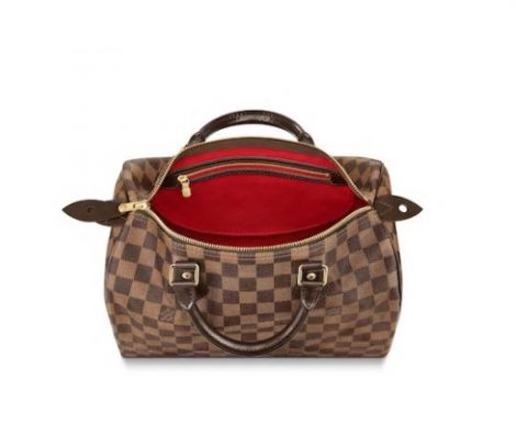 Interno Borsa bauletto Speedy 30 Damier Ebene Louis Vuitton 470x385 - Borsa bauletto Speedy 30 Louis Vuitton: Prezzi e nuove versioni
