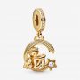 Charm Pandora in oro angelo con stella cadente