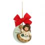 Decorazione natalizia Thun 2019 Angelo con Luna 90x90 - THUN: Nuovi Addobbi Albero di Natale 2019