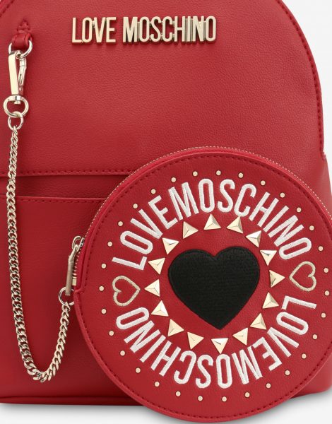 Zainetto rosso Love Moschino con pochette removibile estate 2020 470x600 - Love Moschino Zaini Estate 2020