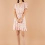 Abito corto Lazzari rosa a margherite estate 2020
