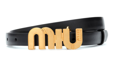Cintura in pelle nera MIU MIU 470x269 - 15 Cinture Donna Icone della Moda