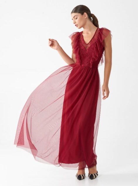 Abito lungo da cerimonia Rinascimento in tulle autunno inverno 2020 2021 470x631 - Rinascimento Abiti Inverno 2020 2021
