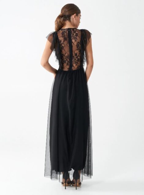 Abito lungo da cerimonia Rinascimento in tulle nero autunno inverno 2020 2021 470x635 - Rinascimento Abiti Inverno 2020 2021