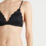 Completo intimo con reggiseno a triangolo e brasiliano in pizzo check mate Tezenis autunno 2020