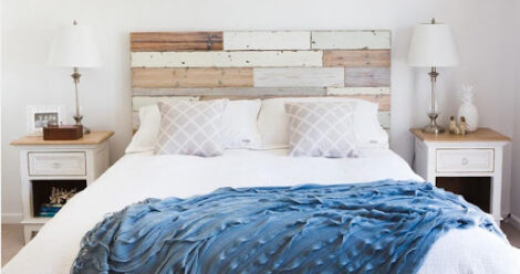 Testiera letto con legno riciclato 470x248 - Bancali di pallet di spedizione: un materiale perfetto per la casa fai-da-te