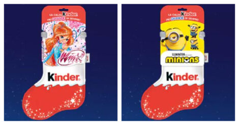 Maxi Calza della Befana kinder Minions e Winx Club 470x246 - Calze della Befana 2021 Kinder: Prezzi e Contenuto