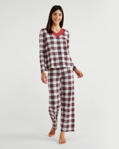 Undercolors of Benetton pigiama a quadri da donna collezione inverno 2020 2021 470x588 - Benetton Pigiami Inverno 2020 2021 Uomo e Donna