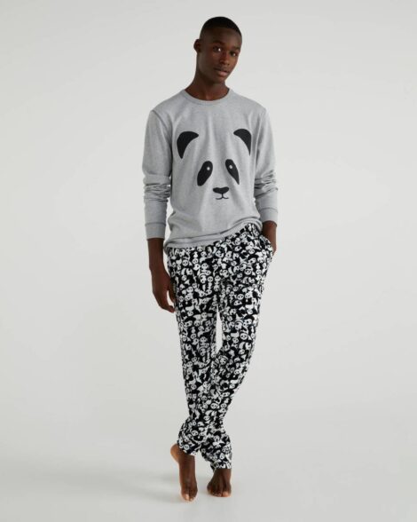Undercolors of Benetton pigiama uomo con panda inverno 2020 2021 470x588 - Benetton Pigiami Inverno 2020 2021 Uomo e Donna