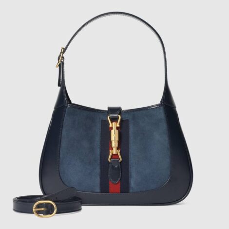 Gucci borsa hobo Jackie 1961 piccola in pelle scamosciata blu 470x470 - Borsa Gucci Jackie 1961