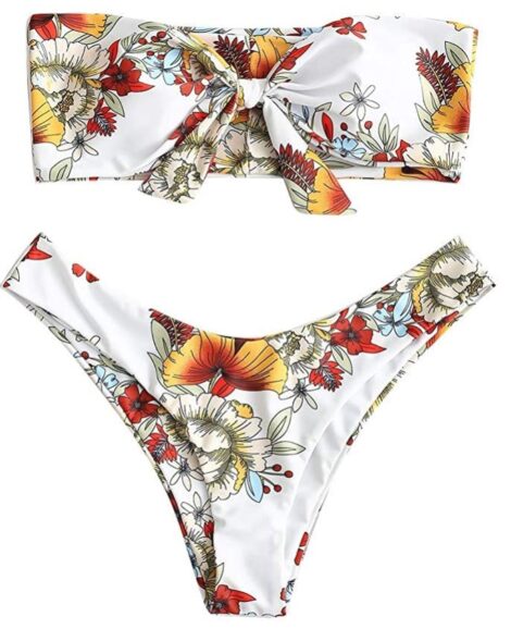 Bikini a fascia con slip sgambato dal taglio a V 470x578 - Costumi da Bagno Estate 2022 Economici su Amazon