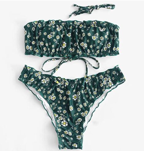 Bikini a fascia stampa floreale 470x491 - Costumi da Bagno Estate 2022 Economici su Amazon