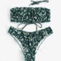 Bikini a fascia stampa floreale