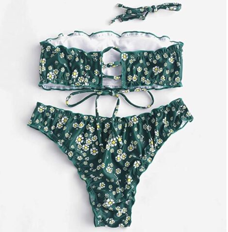 Bikini a fascia stampa floreale retro 470x478 - Costumi da Bagno Estate 2022 Economici su Amazon