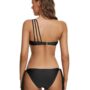 Costume da bagno monospalla nero