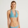 Benetton costume da bagno in tessuto lurex azzurro estate 2021