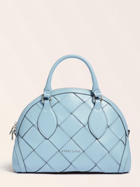 Borsa a mano in pelle azzurra Guess Luxe modello Giorgia 470x627 - Nuove Borse Guess in Pelle Inverno 2021 2022