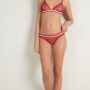 Completo Tezenis rosso con fiocchi di neve di strass