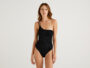 Costume intero glam monospalla lurex Collezione Benetton estate 2022