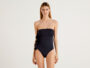 Costume intero nero a fascia Benetton 2022