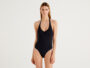 Costume intero nero e bianco reversibile Benetton