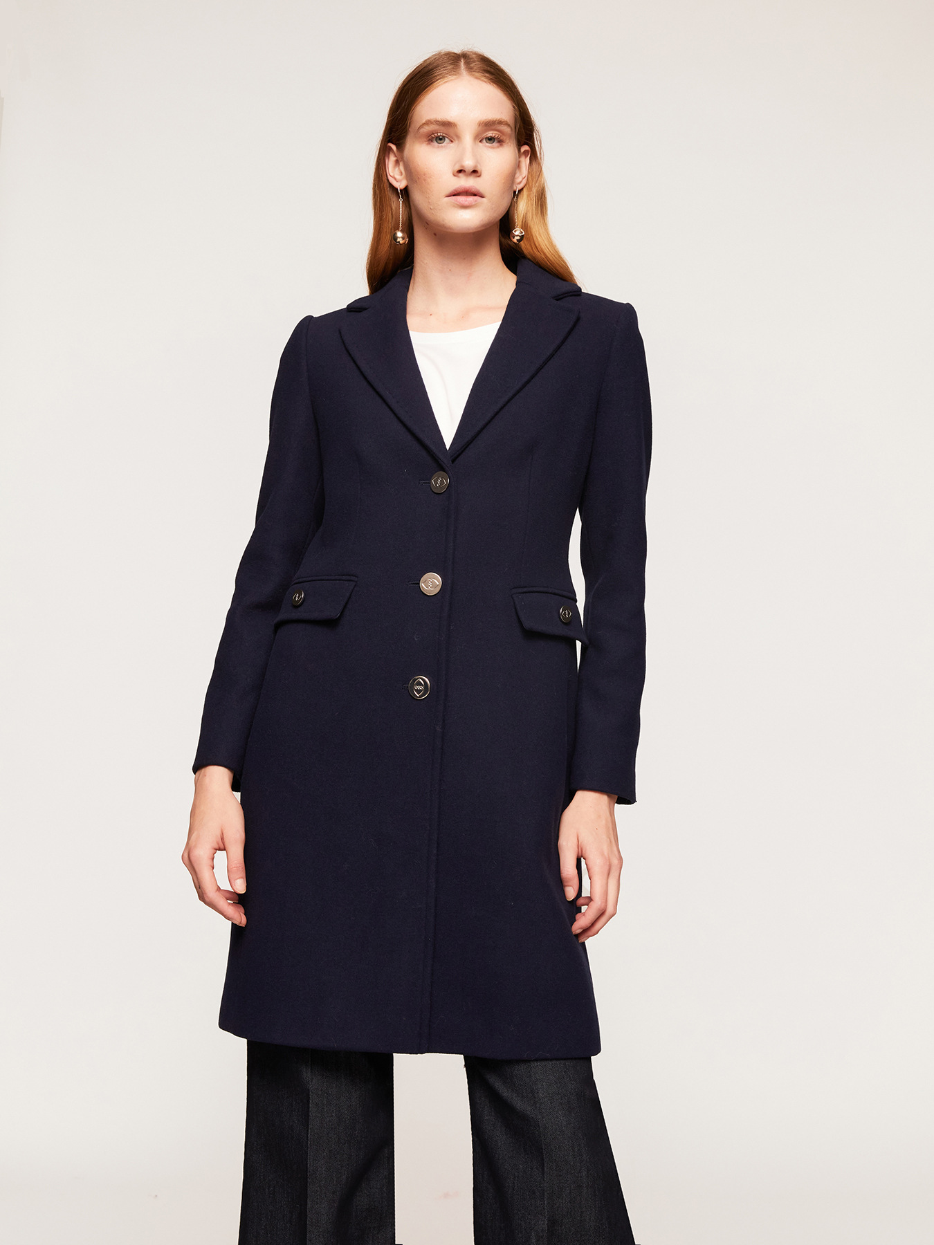 Cappotto lungo Motivi blu inverno 2022 2023 - Cappotti Motivi Inverno 2022 2023