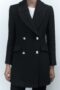 Zara cappotto nero invenro 2022 2023